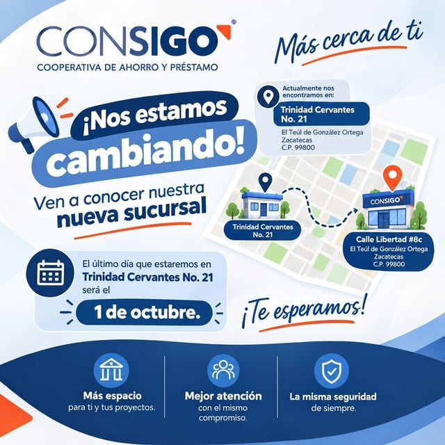 Cambio de sucursal Teul pagina web